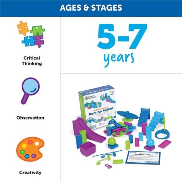 STEM Explorers Domino Action, STEM Toys for Kids, 59 Pieces,‎ Age 5+ - Picture 5 of 6